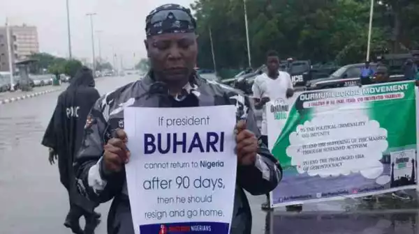 Charly Boy Leads Protest To Demand For President Buhari